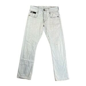 G-Star Raw Jeans Mens 30x30 Blue Blade Slim Straight Leg Streetwear Moto Biker‎